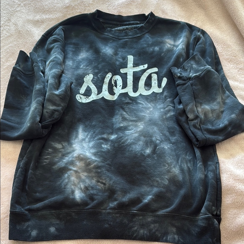“Sota” Black Tie-Dye Women’s Crewneck